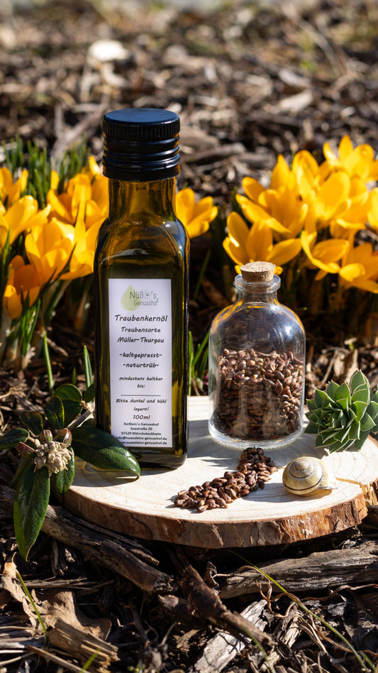 Traubenkernöl der Rebsorte Müller Thurgau